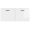 vidaXL Armoire murale blanc brillant 80x36,5x35 cm bois d'ingénierie