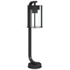 vidaXL Lampadaire d'extérieur noir 60 cm acier inoxydable