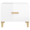 vidaXL Tables basses 2 pcs blanc brillant 50x50x40cm bois d'ing&eacute;nierie