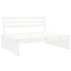 vidaXL Salon de jardin 4 pcs blanc bois de pin massif