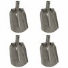 vidaXL T&ecirc;te de pelle 4 pi&egrave;ces Argent 33 x 21 cm Acier enduit de poudre