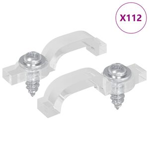 vidaXL Clips de bande LED 2 pcs Transparent 23,8 x 7,3 x 4,3 mm