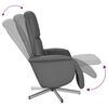 vidaXL Fauteuil inclinable de massage et repose-pieds gris foncé tissu