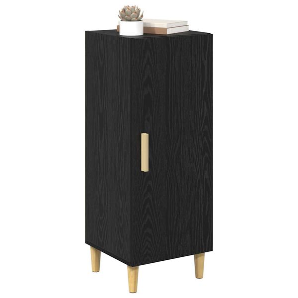 vidaXL Buffet Ch&ecirc;ne noir 34,5 x 34 x 90 cm Bois d'ing&eacute;nierie