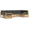 vidaXL Ensemble de canap&eacute;s d'ext&eacute;rieur 6 pc Blanc et anthracite