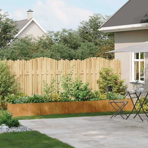 vidaXL Jardini&egrave;re rouill&eacute; 360x40x40 cm acier inoxydable