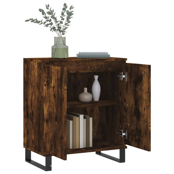 vidaXL Buffet Ch&ecirc;ne fum&eacute; 60x35x70 cm Bois d'ing&eacute;nierie