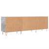 vidaXL Meuble TV gris b&eacute;ton 150x30x50 cm bois d'ing&eacute;nierie