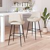 vidaXL Tabourets de bar lot de 2 cr&egrave;me velours