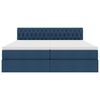 vidaXL Lit de Rangement Bleu 180 x 200 cm Cuir synth&eacute;tique