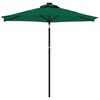 vidaXL Parasol de jardin avec m&acirc;t en acier vert 225x225x212 cm
