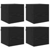 vidaXL Meuble TV mural 4 pc Ch&ecirc;ne noir Bois d'ing&eacute;nierie