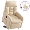 vidaXL Fauteuil inclinable beige tissu microfibre
