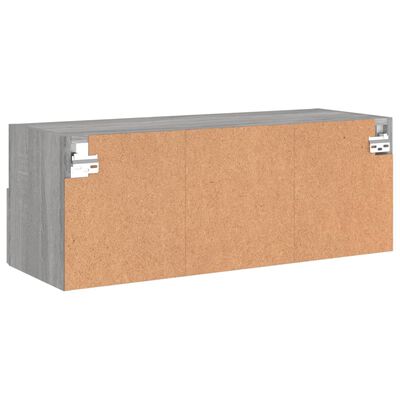 vidaXL Meuble TV mural sonoma gris 80x30x30 cm bois d'ingénierie