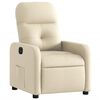 vidaXL Fauteuil inclinable &eacute;lectrique Cr&egrave;me Tissu