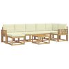 vidaXL Ensemble de canap&eacute;s d'ext&eacute;rieur 8 pc Blanc et cr&egrave;me Polyester