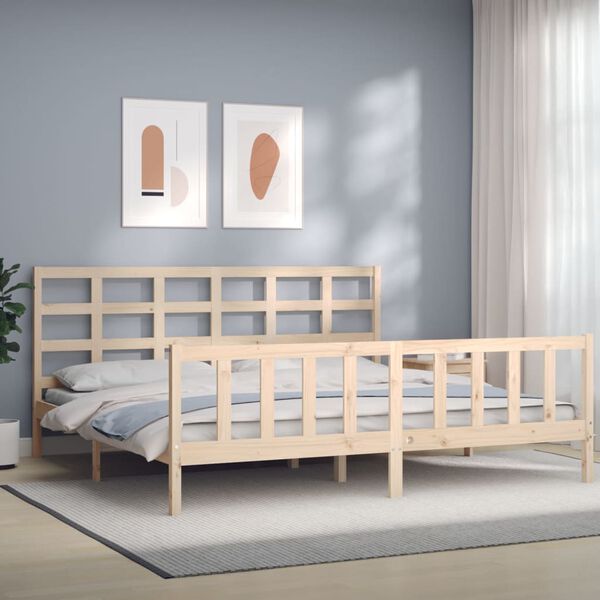 vidaXL Cadre de lit sans matelas 200x200 cm bois massif de pin
