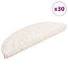 vidaXL Tapis d'escalier 30 pi&egrave;ces 56 x 17 x 3 cm Blanc Demi-rond