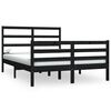 vidaXL Cadre de lit sans matelas noir 120x190 cm bois de pin massif