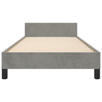 vidaXL Cadre de lit sans matelas gris clair 80x200 cm velours