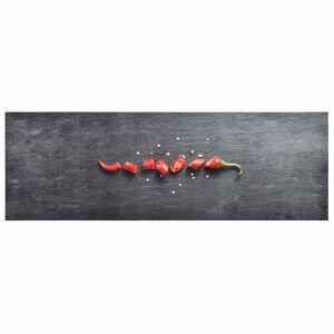 vidaXL Tapis de sol de cuisine lavable Poivre 45x150 cm