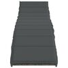 vidaXL Chaises longues lot de 2 avec table gris r&eacute;sine tress&eacute;e