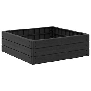 vidaXL Lit sur&eacute;lev&eacute; Noir 75,5 x 75,5 x 25 cm PP