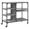 vidaXL Chariot de cuisine sonoma gris 100x45x89,5 cm bois d'ing&eacute;nierie