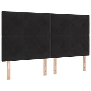 vidaXL T&ecirc;te de lit Noir 180 cm Velours
