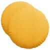 vidaXL Coussins de si&egrave;ge 2 pc Tissu en velours c&ocirc;tel&eacute; Jaune clair