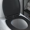 vidaXL Si&egrave;ge de toilette Noir 47 x 37,5 x 3,8 cm Duroplast
