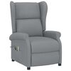 vidaXL Fauteuil de massage &eacute;lectrique &agrave; oreilles gris clair tissu