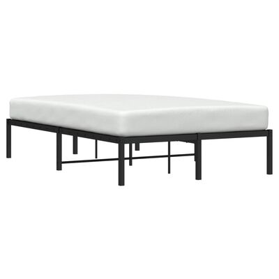 vidaXL Cadre de lit métal sans matelas noir 120x200 cm