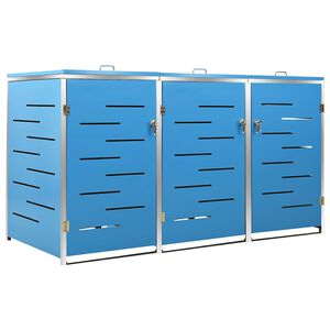 vidaXL Abri pour trois poubelles 207x77,5x115 cm Inox