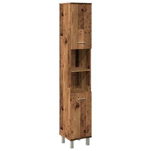 vidaXL Armoire de salle de bain vieux bois 30x30x179cm bois ing&eacute;nierie