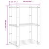 vidaXL Support de rangement à 3 niveaux gris 60x38x90 cm bois de pin