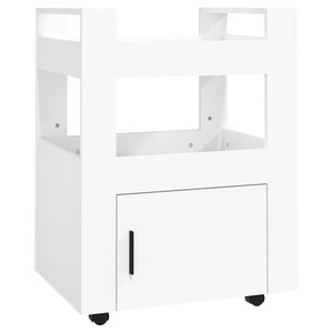 vidaXL Chariot de cuisine Blanc 60x45x80 cm Bois d'ing&eacute;nierie