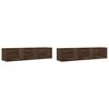 vidaXL Armoires murales 2pcs ch&ecirc;ne marron 75x18x16,5cm bois ing&eacute;nierie