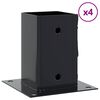 vidaXL Bases de poteau carr&eacute;es 4 pcs anthracite 81x81 mm