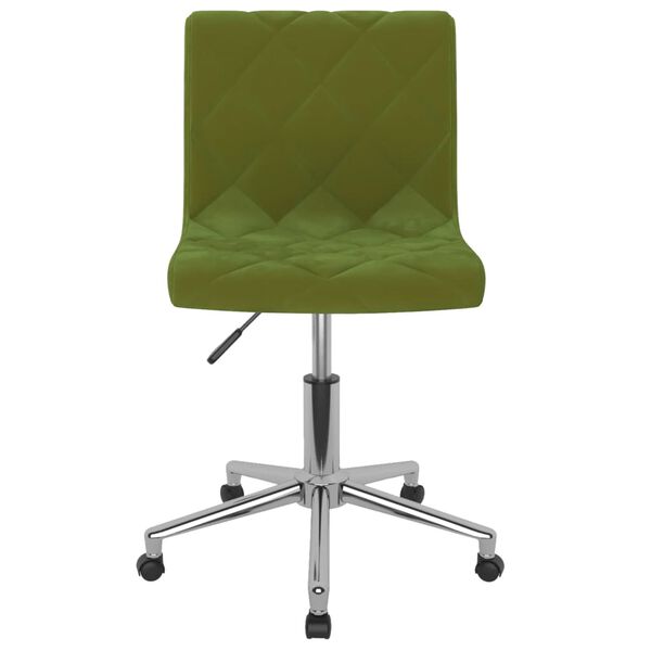 vidaXL Chaises pivotantes &agrave; manger lot de 2 vert clair velours