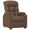 vidaXL Fauteuil inclinable &eacute;lectrique Marron Tissu
