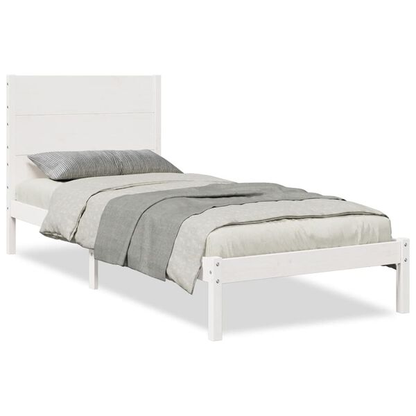 vidaXL Cadre de lit extra long sans matelas 100x220 cm bois massif