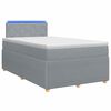 vidaXL Lit boxspring avec matelas Gris clair 120 x 190 cm Tissu