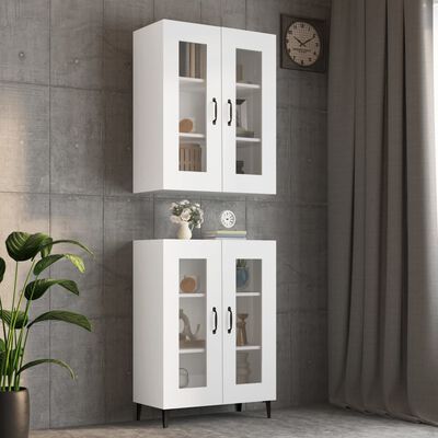 vidaXL Armoire murale suspendue Blanc 69,5x34x90 cm