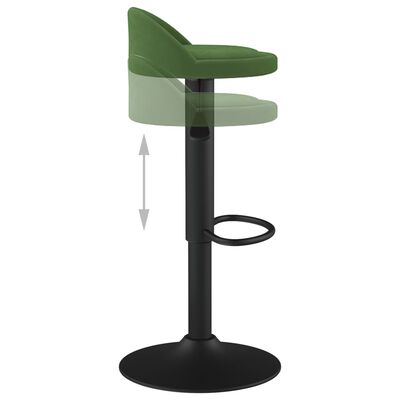 vidaXL Tabourets de bar lot de 2 vert foncé velours