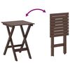 vidaXL Chaises &agrave; bascule lot de 2 table pliable marron massif peuplier