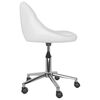 vidaXL Chaises pivotantes &agrave; manger lot de 2 blanc similicuir
