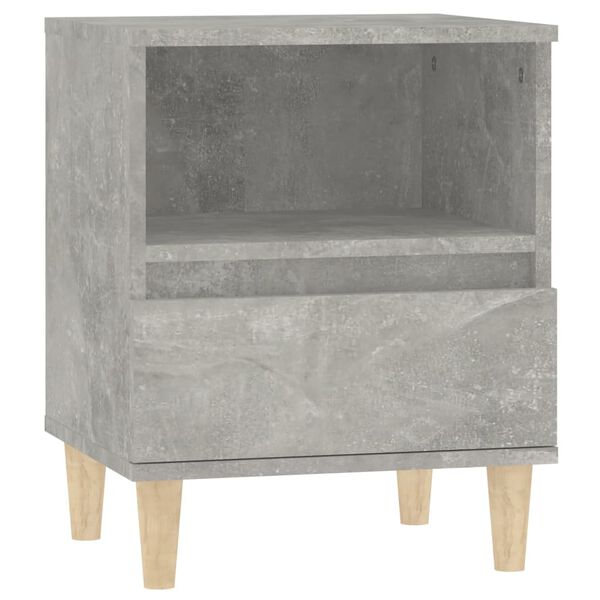 vidaXL Table de chevet Gris b&eacute;ton 40x35x50 cm