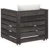 vidaXL Salon de jardin 2 pcs avec coussins Bois imprégné de gris