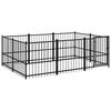 vidaXL Chenil d'ext&eacute;rieur pour chiens Acier 5,63 m&sup2;